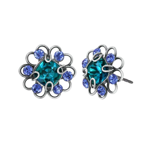 blue/green - Gem Rocks - Konplott earrings